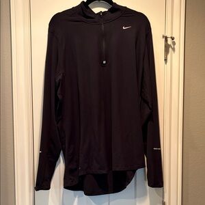 Nike Black Quarter-Zip Long Sleeve Top